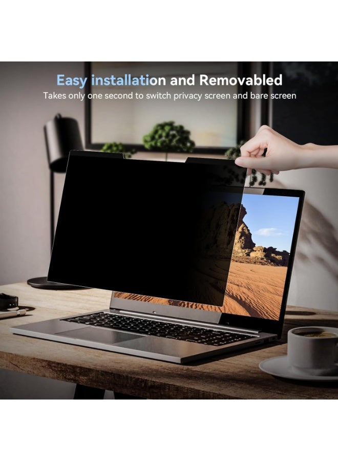 Magnetic 14 Inch Laptop Privacy Screen for 16:9 Computer Monitor, Removable Anti Glare Blue Light Filter Protector, 14 in Privacy Shield Compatible with Lenovo/Hp/Dell/Acer/Asus/ Thinkpad /Envy/Xps/Huawei/Honor/Xiaomi Laptops - Image 4